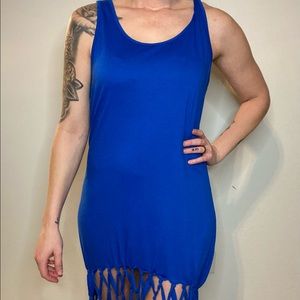 Royal blue swim coverup dress